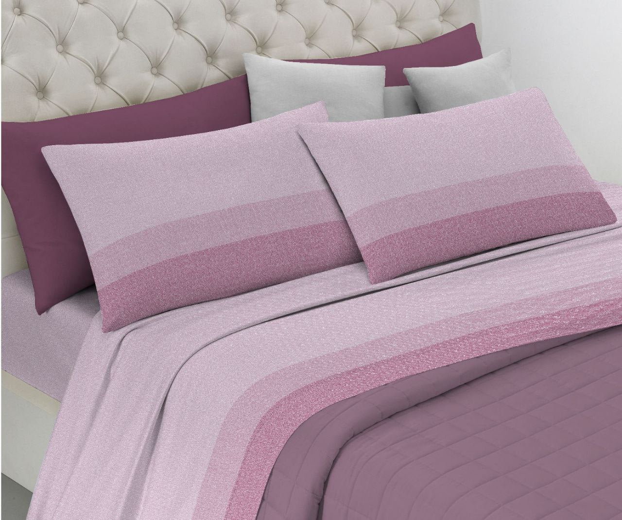 Coppia Lenzuola Stampata Cotone 2 Posti Art. Sofia