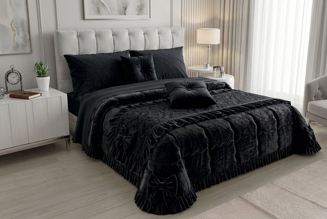Trapunta Velluto Royal Elegance con 2 cuscini