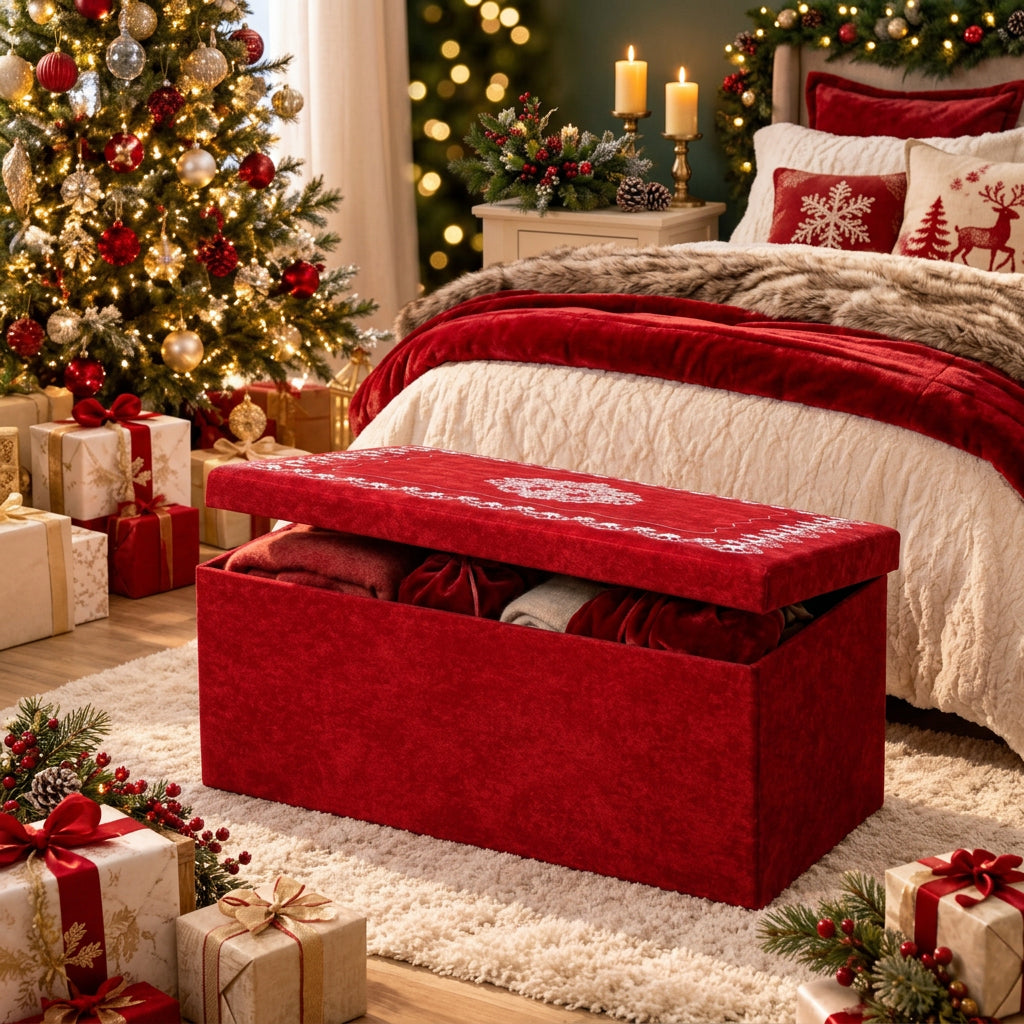 Panca contenitore christmas elegance